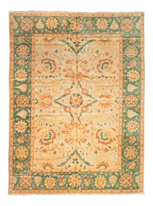 Late 20th Century Green Floral Egyptian Rug