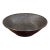 Textured Studio Pottery Bowl in Dark Iron-Glaze Finish With Radiating Pattern. For Sale