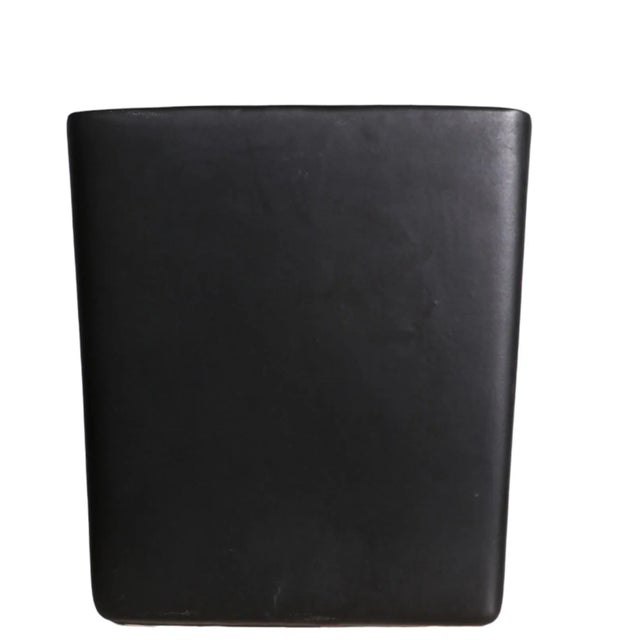 Mid Century Usa Pottery Black Pillow Vase For Sale - Image 9 of 12