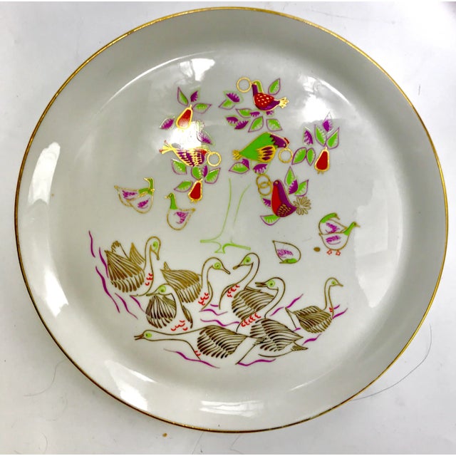 White Mid-Century Modern Christmas Plates - Set of 6 For Sale - Image 8 of 11