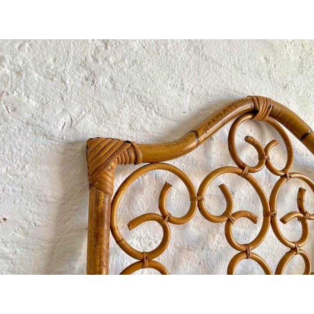 Wood Vintage Italian Wicker Screen, 1960s For Sale - Image 7 of 13