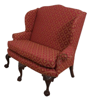 Gregg Perry Ball & Claw Mahogany Chippendale Wing Back Settee