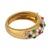Vintage Emerald Ruby Sapphire Diamond 18k Yellow Gold Pave Ring, Size 6.25 For Sale - Image 4 of 6