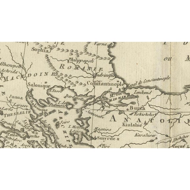 Turkey in Europe and Asia Map by Bonne, 1780 For Sale - Image 3 of 11
