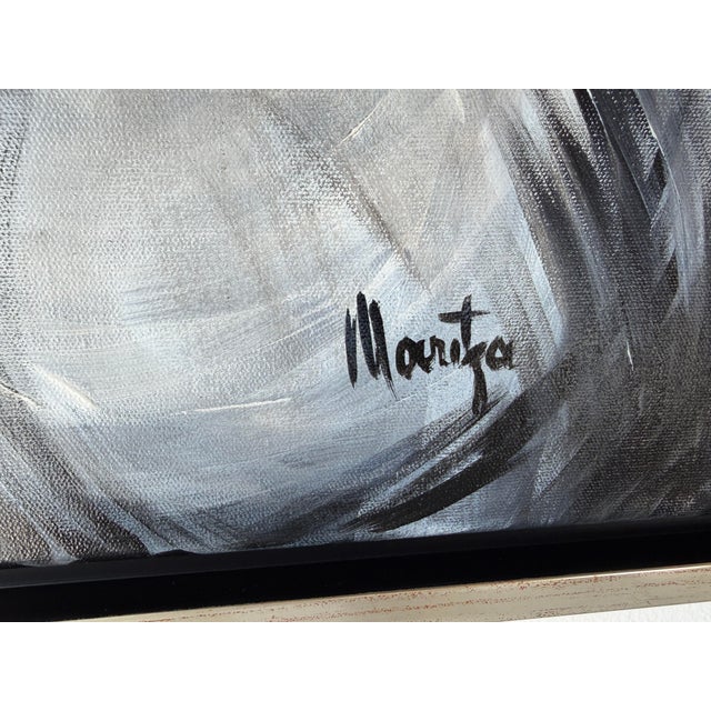 Black Modern Maritza Still Life Apples Acrylic on Canvas Painting, Framed For Sale - Image 8 of 12