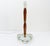 Scandinavian Table Lamp in Aqua Glass, Wood and Brass attributed to Nybro Armaturfabrik, Sweden, 1960s For Sale - Image 3 of 9