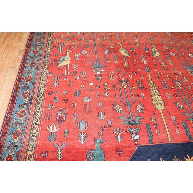 Early 20th Century Pictorial Bakshaish Animal Motif Rug - 9'9" x 14' For Sale - Image 4 of 6