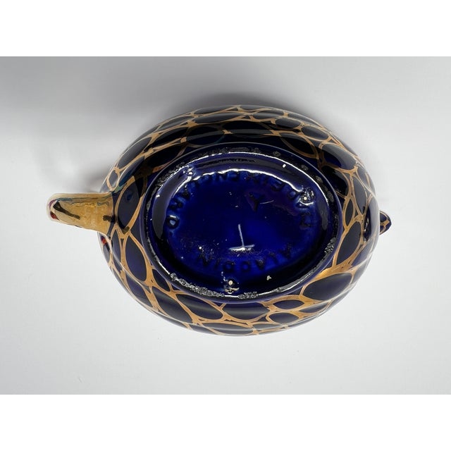 Blue Vintage English “Aladdin” Cobalt Blue & Gilt Teapot, Mid-Century For Sale - Image 8 of 12