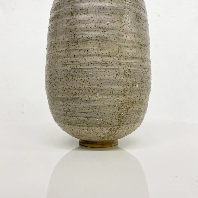 Ceramic 1960s Mid-Century Modern Mottled Earth Speckled Pottery Vase For Sale - Image 7 of 12