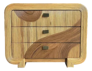 1980s Pencil Reed Bamboo Chest After Betty Cobonpue and Gabriella Crespi