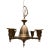 Antique Bronze Art Deco Chandelier 4 Light For Sale