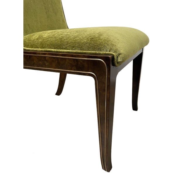 Mastercraft-Attributed Burl Wood & Brass Dining Chairs, Set of 6, 1970s For Sale - Image 15 of 18
