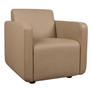 Quant Armchair Leather Beige Sand by COR For Sale