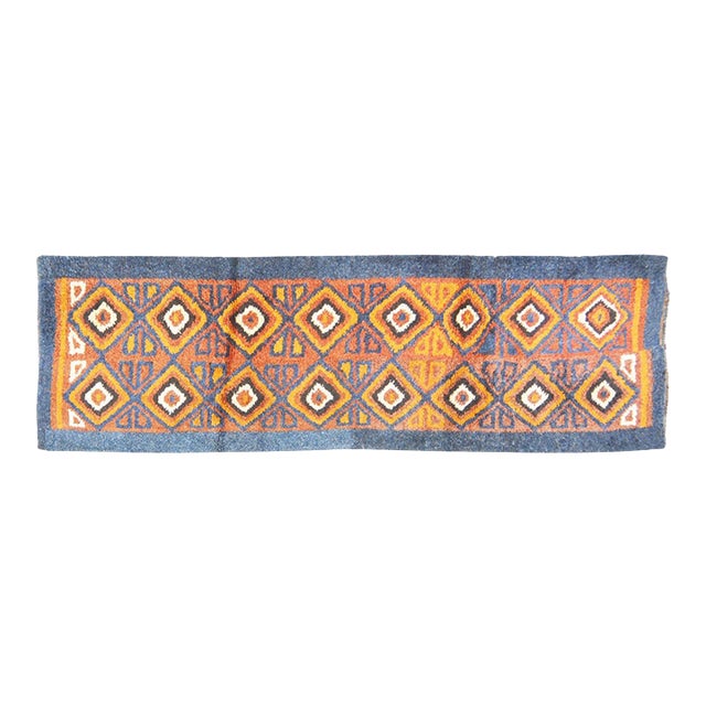 Vintage Uzbekistan Julkhyr Hand Knotted Wool Rug, 3'1''x10'7'' For Sale