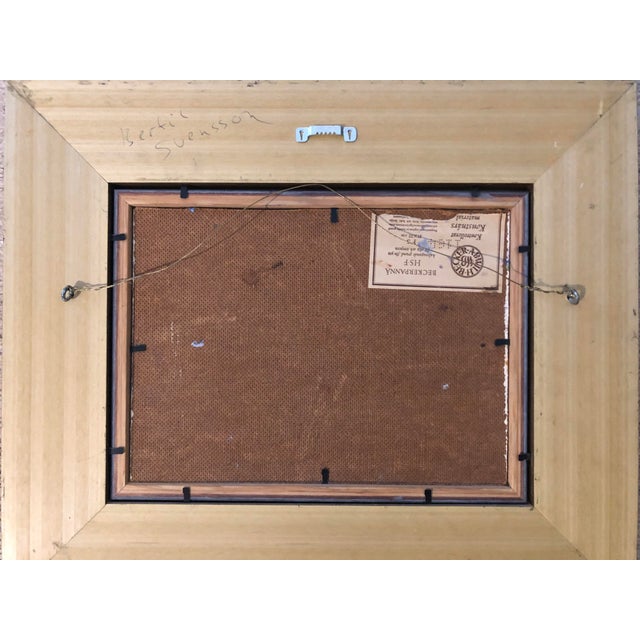 Mid 20th Century Vintage Swedish Landscape Painting, Framed For Sale - Image 9 of 9