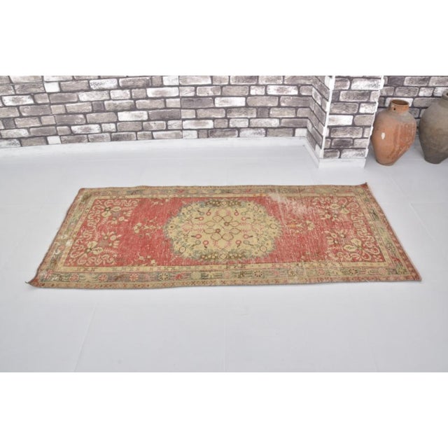 Handmade Rustic Red Wool Oushak Rug For Sale - Image 10 of 10