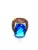 Art Deco Bochic “Orient” Vintage London Blue Topaz & Orange Sapphire Ring, 18K Gold & Sil For Sale - Image 3 of 16