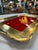 Italian Hammered Brass and Red Lacquer Serving Tray, Mid-Century For Sale - Image 4 of 7
