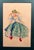 Folk Art Original 1946 Folklore Dancers Paintings Watercolor & Gouache Signed at the back - Pair For Sale - Image 3 of 15