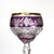 Boho Chic Antique Bohemian Amethyst Floral Cut to Clear Crystal Stemmed Wine Goblets - Set of 3 For Sale - Image 3 of 11
