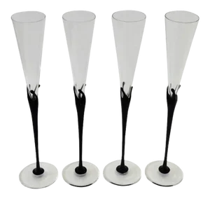 Artist Signed Rosenthal Studio Line Champagne Flutes - Set of 4