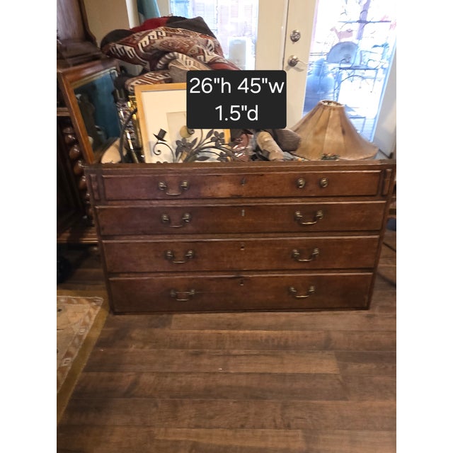 Highly unusual panel that was originally the front of the lower case of a secretary desk chest of drawers. This would make...