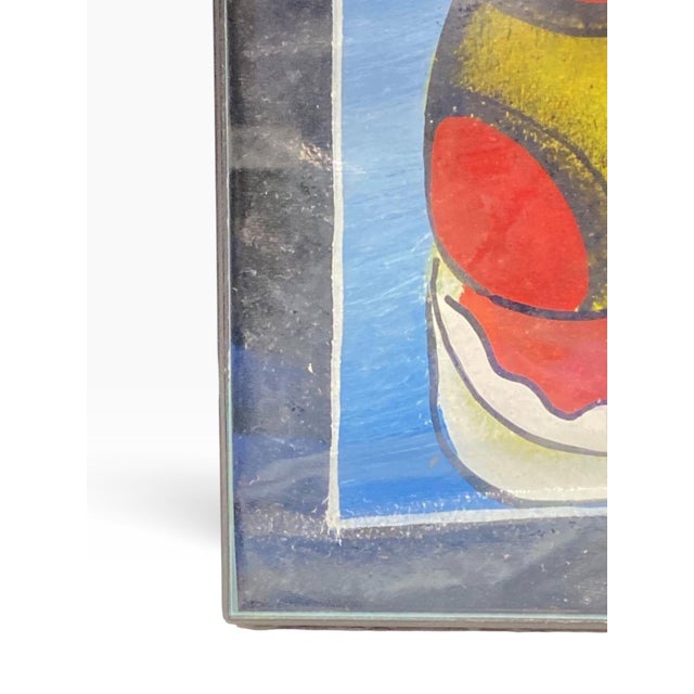Folk Art Vintage Tanzanian Tingatinga School Hippopotamus Painting — Signed For Sale - Image 3 of 7