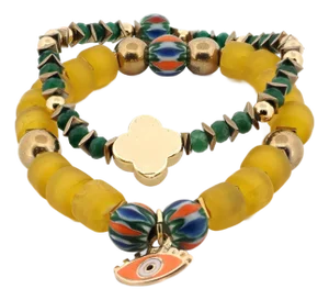 Whispers of the Evil Eye Beaded Bracelet Set