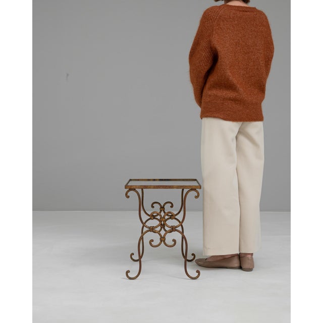 20th Century French Brass Coffee Table With Glass Top For Sale - Image 4 of 18