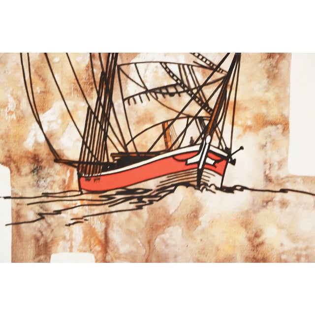 1960s Michael Quincy Rothwell Mid Century Abstract Expressionist Original Oil Painting Signed For Sale - Image 5 of 11