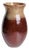 Hand-Thrown Studio Ceramic Vase with Beige Flow Glaze on Reddish-Brown Glossy Glaze, Germany, 1960s For Sale