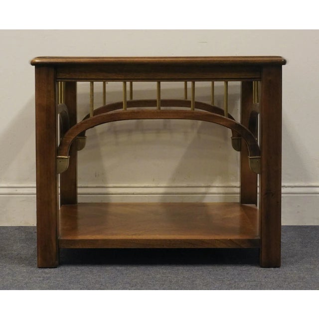 Late 20th Century Altavista Lane 30x26" Rustic European Style Glass-Topped Accent End Table 1697-53 For Sale - Image 5 of 10