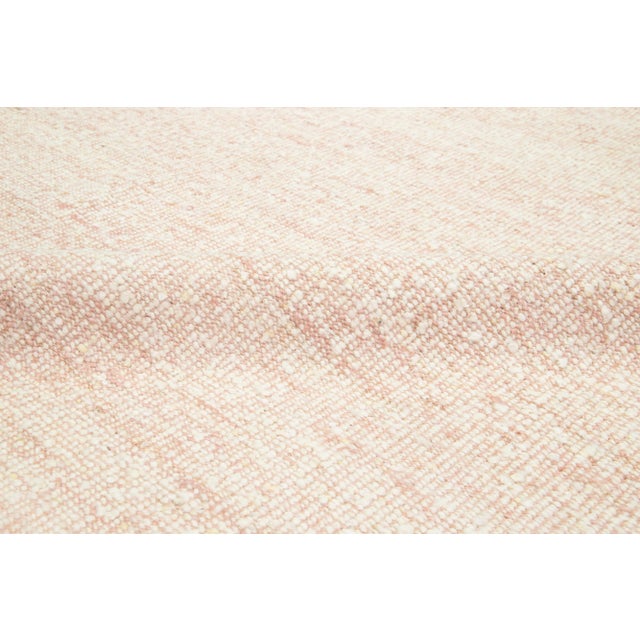 2020s Blush Modern Natural Style Handmade Wool and Jute Rug For Sale - Image 5 of 10