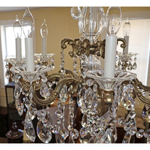 Schonbek La Scala 5007 8 Light Gold Color Crystal Chandelier For Sale - Image 18 of 18