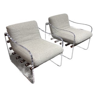 Four Hands Cassius Lounge Chairs, Pair For Sale