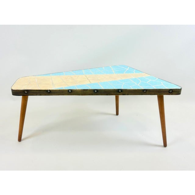 Mid-Century German Side Table with Ceramic Top, 1970s, in Very Good conditions. Designed 1970 to 1979