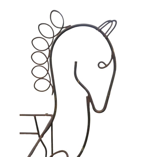 1950s Vintage Horse Shaped Bar Cart Mid Century Sculpture 1950s Retro Decor For Sale - Image 5 of 18