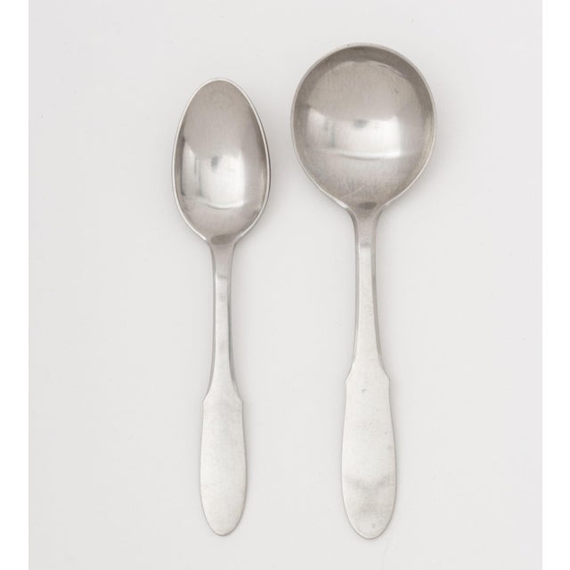 Georg Jensen "Mitra" Stainless Steel Flatware Partial Service, 62 Pieces For Sale In New York - Image 6 of 8