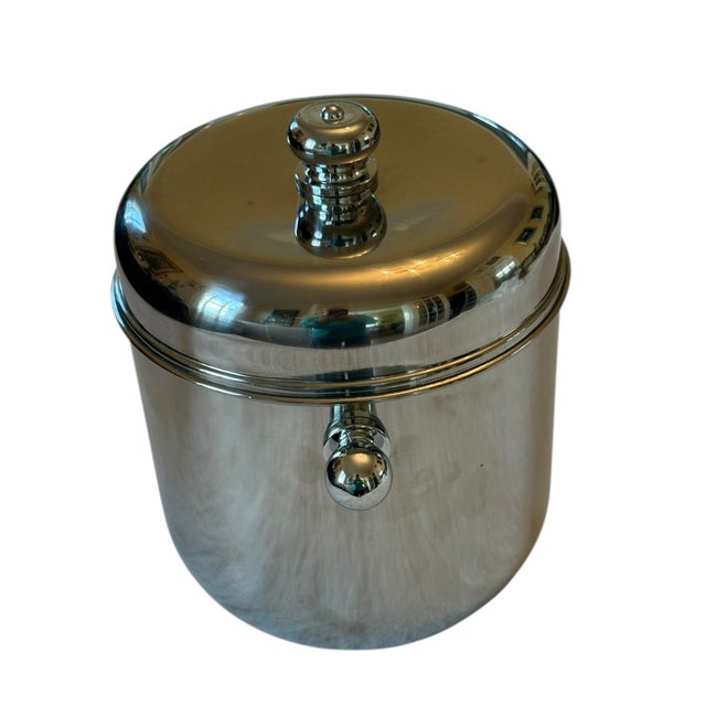 Vintage Godinger Stainless Steel Vodka on Ice Bucket With Five Shot Glasses. This ice bucket is often part of a larger...