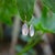 1900-1909 Pair of Signature 14k Gold Moonstone Cabochon Earrings With Shepherd Hooks For Sale - Image 9 of 9