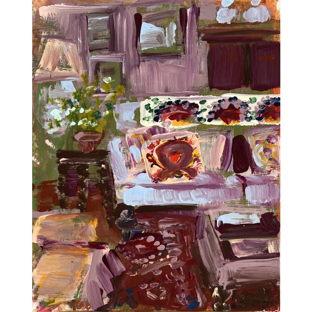 "Suzani" Original Colorful Painting by Shann Spishak For Sale