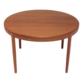 Danish Extendable Round Dining Table in Teak, 1960s For Sale