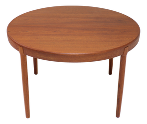 Danish Extendable Round Dining Table in Teak, 1960s