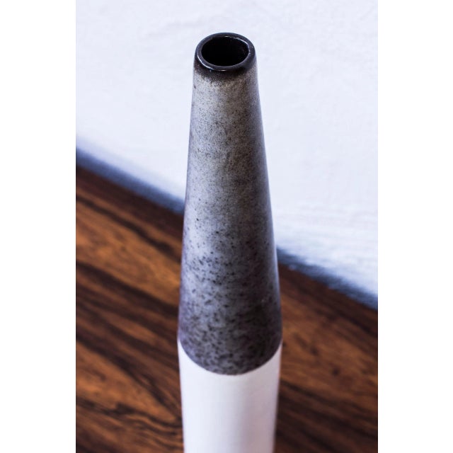 Rare ''Pylon'' vase, no 2207 designed by Ingrid Atterberg. Produced by hand at Upsala Ekeby in Sweden between 1955-56....