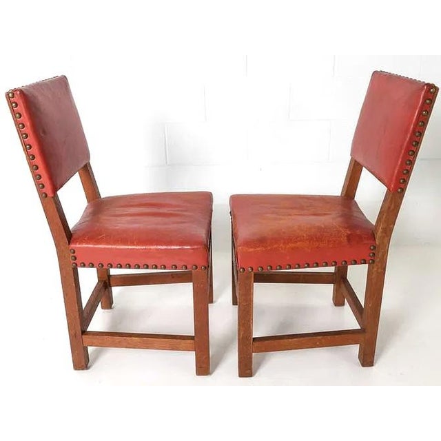 1950s Set 8 Danish Mid Century Old School Dining Chairs For Sale - Image 4 of 11