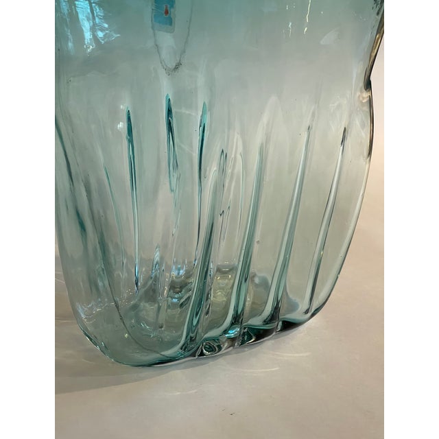 Blenko Mid 20th Century Blenko Pleated Vase For Sale - Image 4 of 8