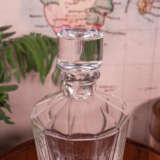 Glass Vintage Brandy Decanter, English, Glass, Spirit Bottle, Art Deco, Mid Century For Sale - Image 7 of 10
