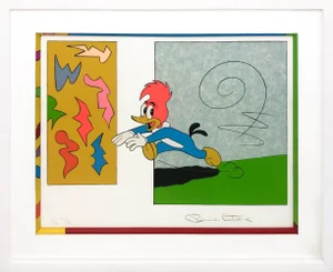 Ronnie Cutrone Escape From New York Print, Custom Framed, 1988