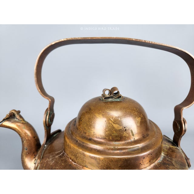 19th Century 19th Century Early American Farmhouse Copper Kettle For Sale - Image 5 of 10