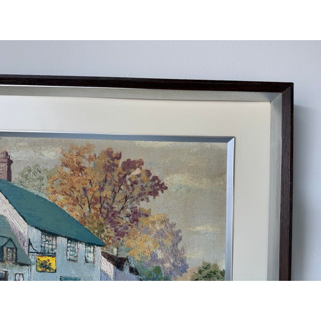 1976 Stace Impressionist Winter Countryside Landscape Oil on Canvas Painting, Framed For Sale In Miami - Image 6 of 12
